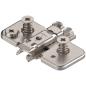 Preview: CLIP Montageplatte, 0 mm, Stahl, vormontierte Systemschrauben, HV:Excenter
