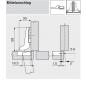 Preview: MODUL Standardscharnier 100°, Mittelanschlag, Topf: Einpressen