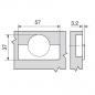 Preview: MODUL Standardscharnier 100°, Innenanschlag, Topf: Schrauben