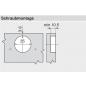 Preview: MODUL Standardscharnier 100°, Innenanschlag, Topf: Schrauben