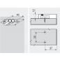 Preview: BLUMOTION Doppeladapterplatte, kreuz (37/32), Kunststoff, Spax-Schrauben