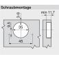 Preview: CLIP top 0-Einsprungscharnier 155° Eckanschlag mit Feder zum Anschrauben