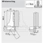 Preview: CLIP top Standardscharnier 110°, gekröpft, mit Feder, Topf, Schrauben