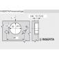 Preview: CLIP top Profiltürscharnier 95°, 9,5mm gekröpft, mit Feder, Topf: INSERTA