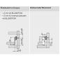 Preview: blum METABOX Stahlzarge N = 54 mm, Teilauszug, 25 kg, NL=400 mm, Schraubversion