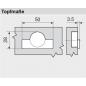 Preview: CLIP top Mini-Winkelscharnier 20° II, aufschlagend, mit Feder, Topf: Schrauben