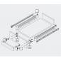Preview: blum METABOX Stahlzarge N = 54 mm, Teilauszug, 25 kg, NL=400 mm, Schraubversion