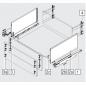 Preview: blum LEGRABOX pure Zarge F=239,9mm, NL=650 mm, terraschwarz matt 770F6502S