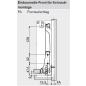 Mobile Preview: TANDEMBOX plus/antaro Spülenzarge, Höhe M=83 mm, RAL 9006 weißaluminium, NL=450-650mm, li/re