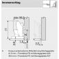 Preview: CLIP top Blumotion CRISTALLO-Scharnier, 110°, gerade, mit Feder, 71B4500C