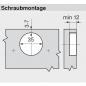 Preview: CLIP top Winkelscharnier +15° III, max. aufschlagend, ohne Feder, Topf: Schrauben