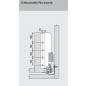 Preview: TANDEMBOX Holzrückwandhalter, Höhe C=192mm, grau Z30C000S