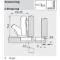 Preview: CLIP top 0-Einsprungscharnier 155° Eckanschlag mit Feder zum Anschrauben