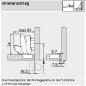 Preview: CLIP top BLUMOTION Weitwinkelscharnier für 0-Einsprung 155°, Mittelanschlag mit Feder Schrauben, 71B7650