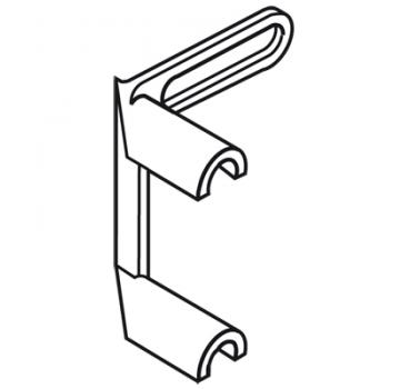 Flaschenhalter für Querreling, Längsteiler, RAL 7037 staubgrau