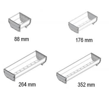 ORGA-LINE Schale für TANDEMBOX/TANDEM Schubkasten, Länge=88-352mm, Breite=88 mm