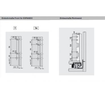 blum LEGRABOX pure Zarge C=176,8mm, NL=550 mm, oriongrau matt