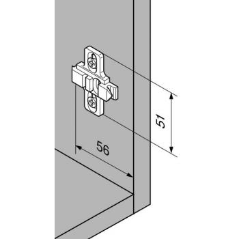 CLIP Montageplatte, 0 mm, Zink, vormontierte Systemschrauben, HV: Langloch