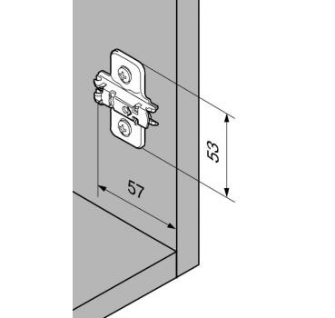 CLIP Montageplatte, 0 mm, Stahl, Einpressen, HV: Langloch