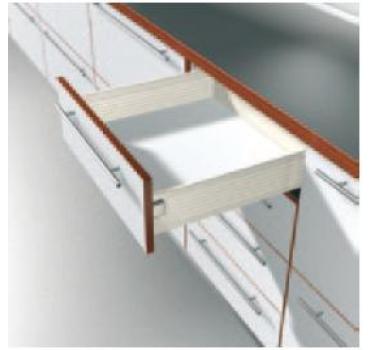 blum METABOX Stahlzarge K = 118 mm, Teilauszug, 25 kg, NL=550 mm, Schraubversion