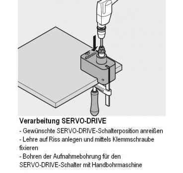 Bohrlehre für SERVO-DRIVE-Schalter