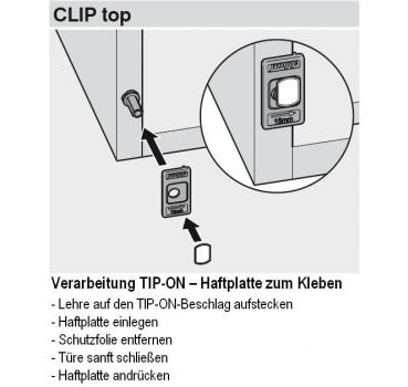 Haftplatten-Positionierungslehre für TIP-ON-Haftplatten