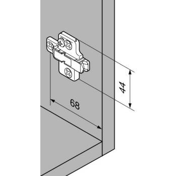 CLIP Montageplatte, 0 mm, Zink, Spax-Schrauben, HV: 2-teilig