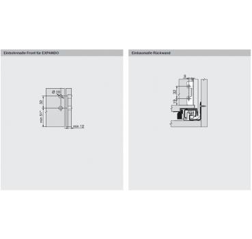 blum LEGRABOX pure Zarge M=90,3mm, NL=450 mm, oriongrau matt