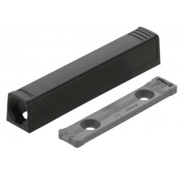 TIP ON für Türen:Adapterplatte gerade, zum Anschrauben, Langversion (20/32mm) schwarz