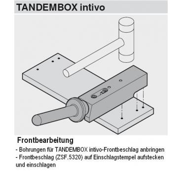 Einschlagstempel, Frontbefestigung TANDEMBOX intivo, TANDEMBOX plus, METABOX