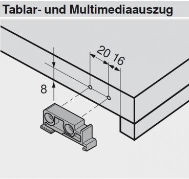 TANDEM/MOVENTO Aufsteckhalter, symmetrisch