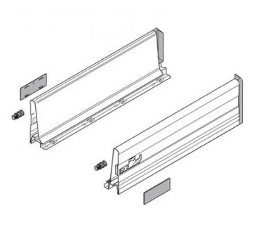 TANDEMBOX antaro Zarge K=115mm, NL=650mm, RAL 9006 weißaluminium 378K6502SA