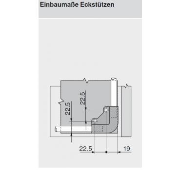 TANDEM/MOVENTO Tablareckstütze für drei Relingstangen