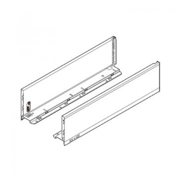 blum LEGRABOX pure Zarge K=128,3mm, NL=450 mm, Inox