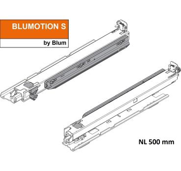 MOVENTO mit BLUMOTION, Vollauszug für Holzschubkasten Bodenmontage, Vollauszug, 40 kg, NL=500 mm, ohne Kupplungen, li/re
