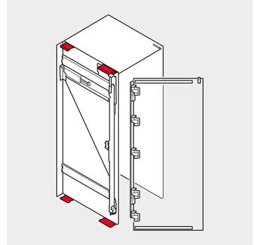 REVEGO uno, Pocketverbinder Set, für Aufsatzschrank, für Pocketseitendicke 15 bis 19 mm, links
