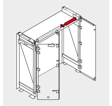 REVEGO duo, Laufträgerverlängerung (Set), Länge: 542 mm, für lichte Weite in der Anwendung: 600 mm, links