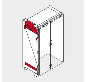 REVEGO duo, Pocketschiene Set, NL=525 mm, links