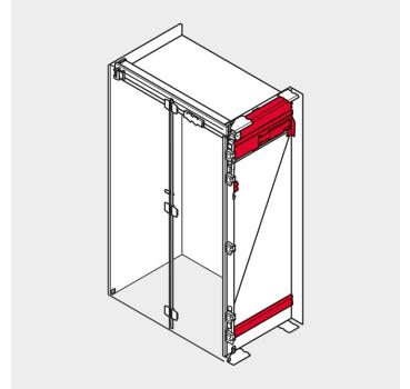 REVEGO duo, Pocketschiene Set, NL=450 mm, rechts