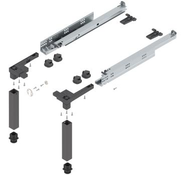 SPACE STEP Set, Kunststoff / Stahl, NL=460 mm