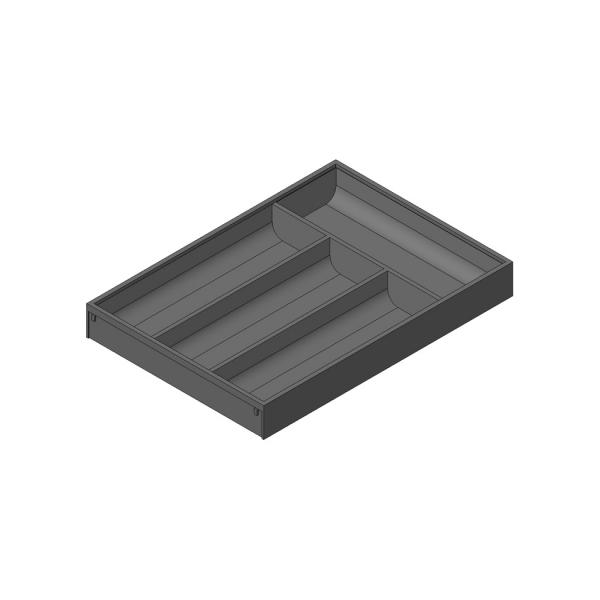 Besteckeinsatz für LEGRABOX Schubkasten, Kunststoff mit Softtouch Oberfläche, 4 Besteckfächer, NL=450 mm, Breite=300 mm