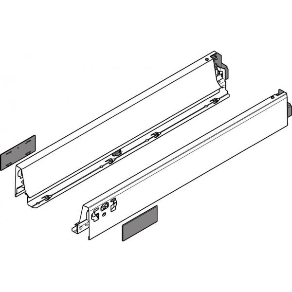 TANDEMBOX antaro Zarge N=68mm, NL=400 mm, seidenweiß, 378N4002SA