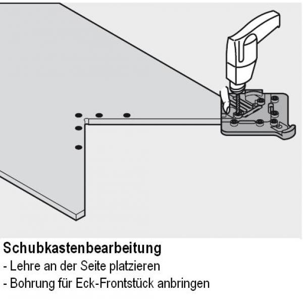 Bohrlehre für SPACE CORNER mit SYNCROMOTION