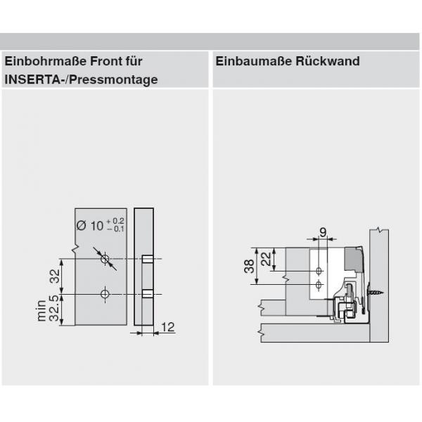 TANDEMBOX antaro Zarge N=68mm, NL=450mm, RAL 9006 weißaluminium, 378N4502SA