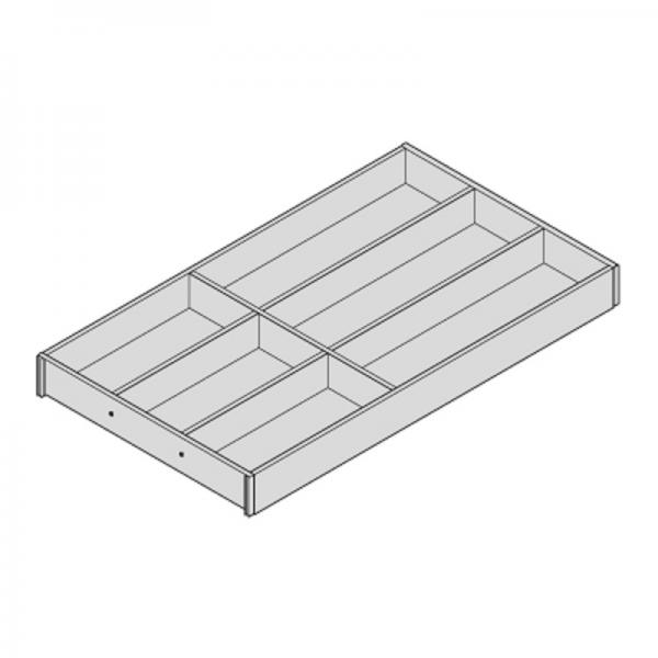 AMBIA-LINE Besteckeinsatz, für LEGRABOX/MERIVOBOX, Holzdesign, 6 Besteckfächer, NL=550 mm, Breite=300 mm