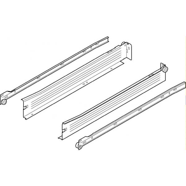 blum METABOX Stahlzarge N = 54 mm, Teilauszug, 25 kg, NL=350 mm, Schraubversion