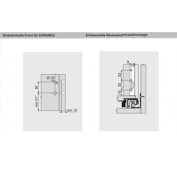 blum LEGRABOX pure Zarge K=128,3mm, NL=550 mm, carbonschwarz matt