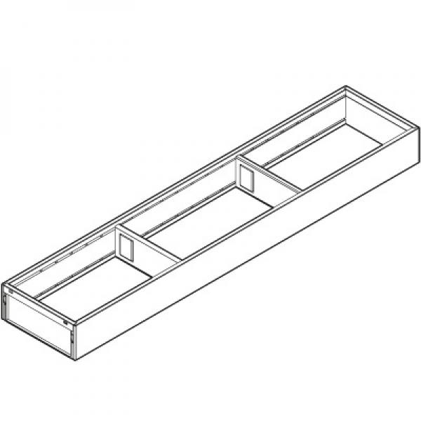 AMBIA-LINE Rahmen schmal für LEGRABOX Schubkasten, Stahl, NL=600 mm, Breite=100 mm