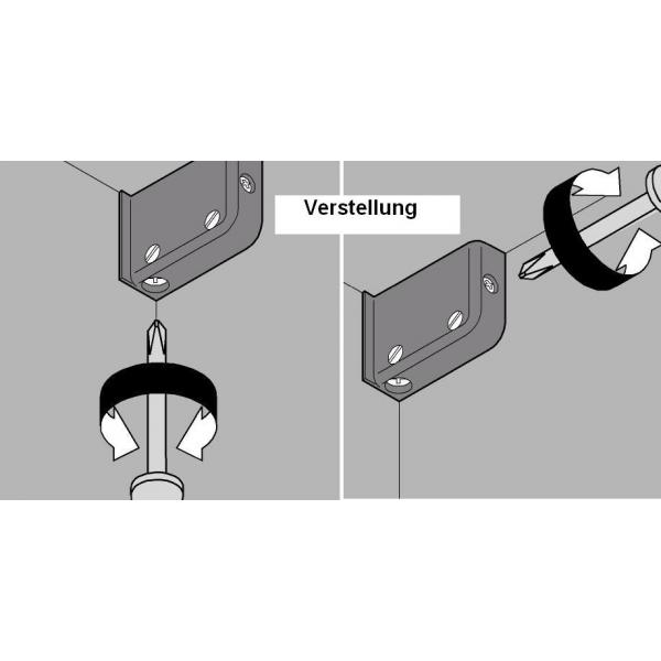 Set Schrankaufhänger, links/rechts, zum Schrauben, braun