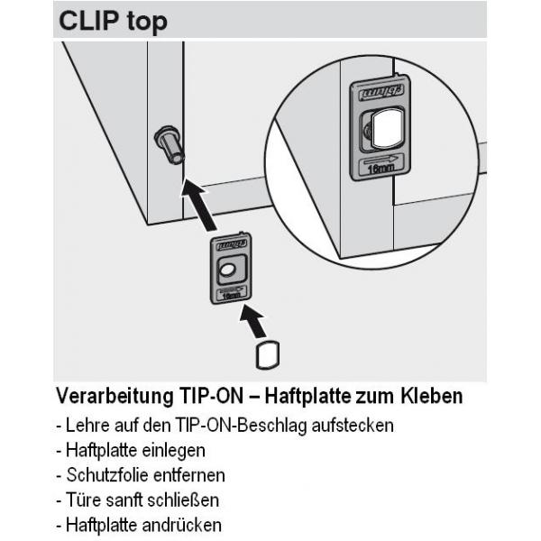 Haftplatten-Positionierungslehre für TIP-ON-Haftplatten